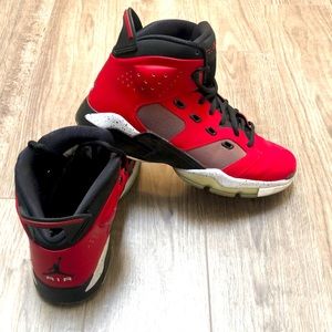 Mens red Jordan sneakers